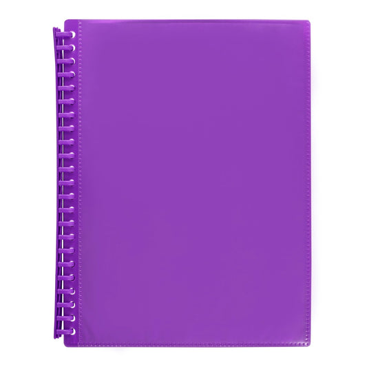 DISPLAY BOOK MARBIG A4 INSERT COVER REFILLABLE PURPLE 20P   G49590