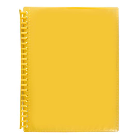 DISPLAY BOOK MARBIG A4 INSERT COVER REFILLABLE YELLOW 20P   G49591