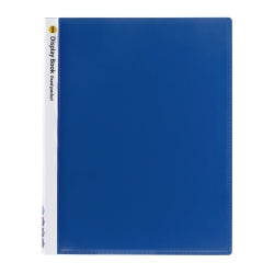 DISPLAY BOOK MARBIG A4 INSERT COVER NON-REFILLABLE BLUE 20P   G49593