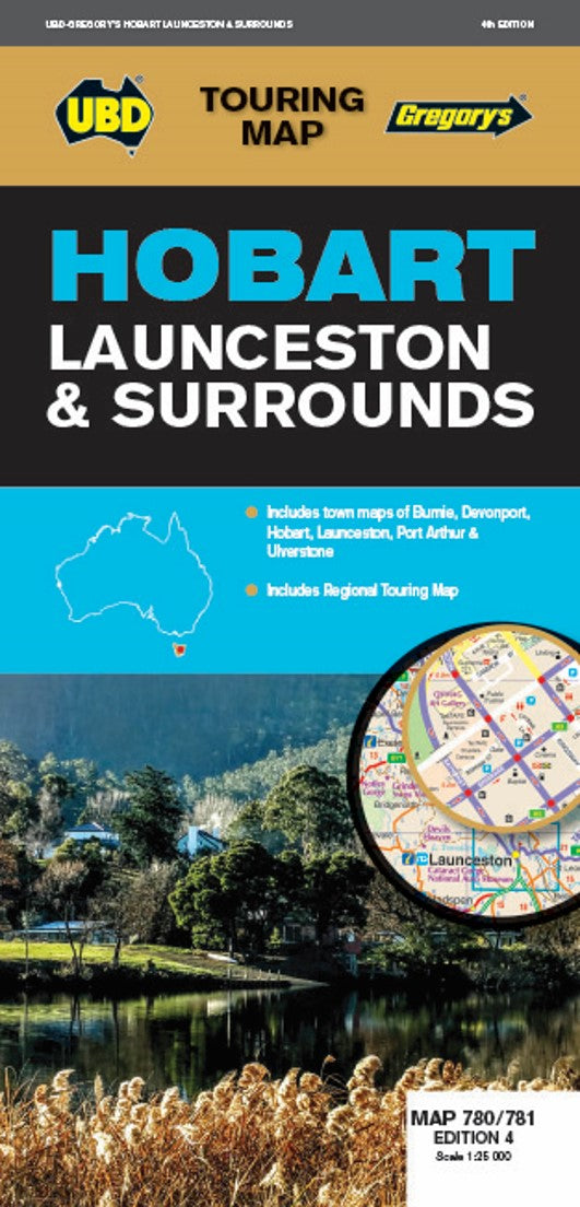 MAP UBD/GRE HOBART LAUNCESTON & SURROUNDS 780 781 4TH EDITION   G49643