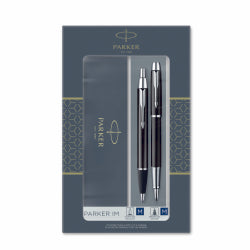 PEN PARKER IM GIFT PACK CHROME TRIM BALLPOINT & FOUNTAIN BLACK PK2   G49696