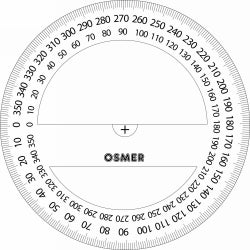 PROTRACTOR OSMER 10CM 360 DEGREE CLEAR   G49751