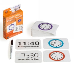 FLASH CARDS LCBF WRITE & WIPE TIME   G49782