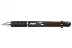 PEN ARTLINE BP FLOW 1.0MM 4 COLOUR RETRACT CHARCOAL   G49840