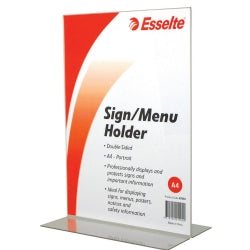 MENU/SIGN HOLDER ESSELTE A4 DOUBLE SIDED PORTRAIT   G50173