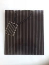 BAG GIFT OZCORP LARGE PINSTRIPE BLACK/SILVER   G50265