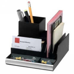 ORGANISER DESK ITALPLAST WORKSPACE RANGE BLACK/SILVER   G50418