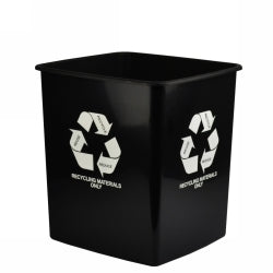 BIN ITALPLAST 15L 280X248X290MM RECYCLING MATERIALS ONLY BLACK   G50514