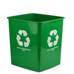 BIN ITALPLAST 15L 280X248X290MM RECYCLING MATERIALS ONLY GREEN   G50515