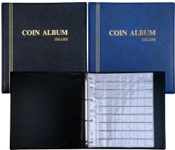 COIN ALBUM 290X275MM PVC PADDED COVER INC REFILLS   G51044