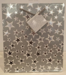 BAG GIFT LGE OZCORP SILVER STARS   G51164