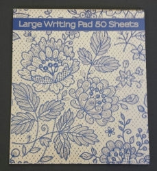 WRITING PAD OZCORP BLUE LACE 210X245MM 50 SHEETS   G51224