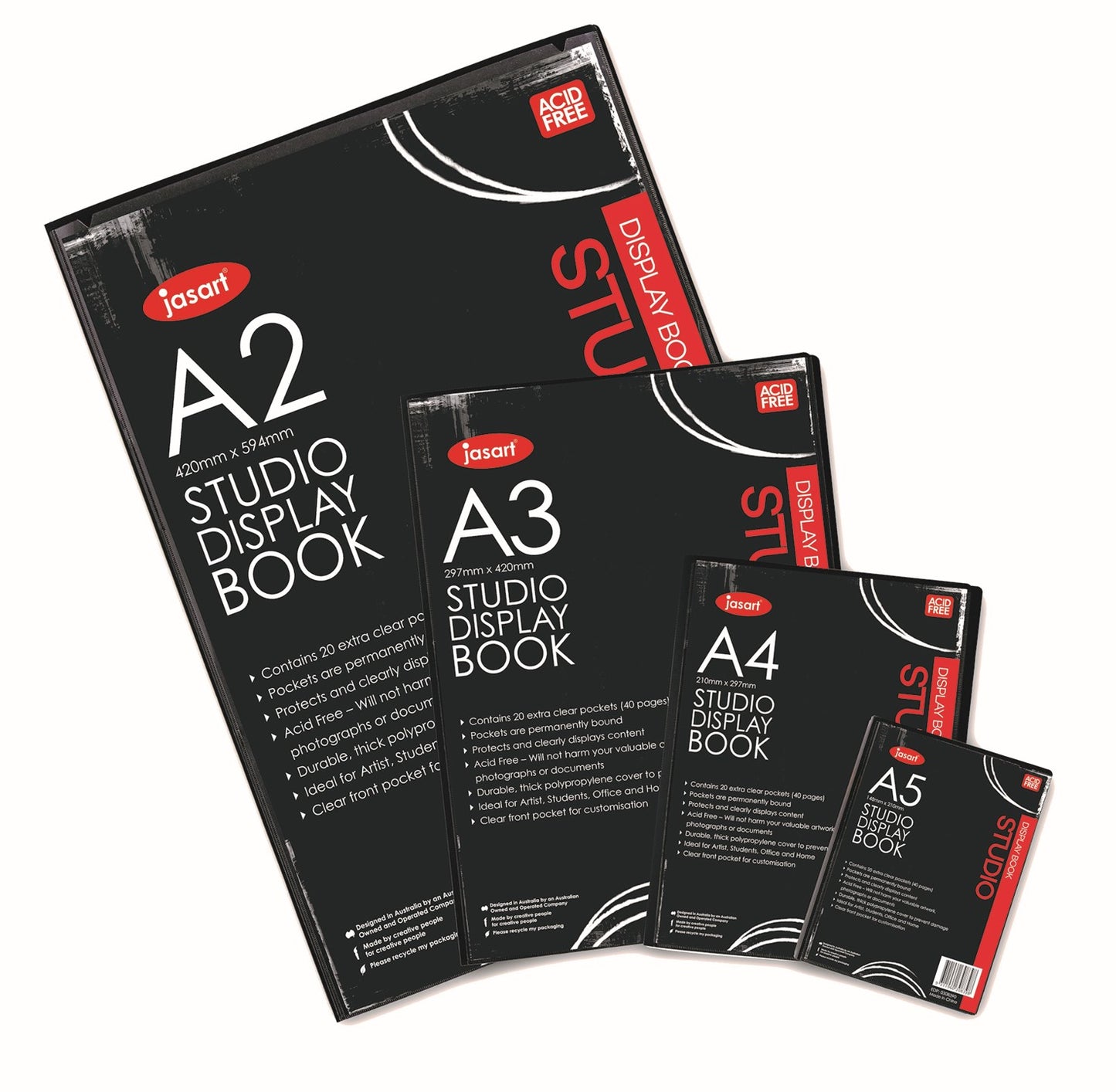 DISPLAY BOOK JASART A5 BLACK 20P   G51341