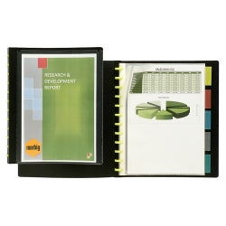 DISPLAY BOOK MARBIG A4 KWIK ZIP REFILLABLE INSERT COVER & 5 DIVIDERS   G52645