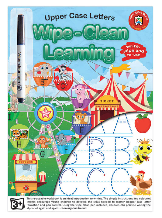 BOOK LCBF WIPE CLEAN LEARNING UPPER CASE LETTERS   G53876