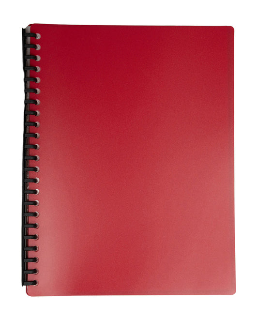 DISPLAY BOOK GNS A4 REFILLABLE RED 20P   G53936