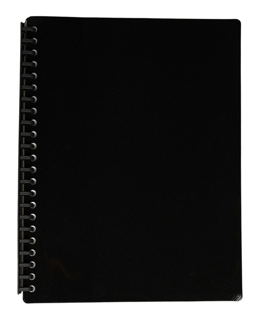 DISPLAY BOOK GNS A4 REFILLABLE GLOSS BLACK 20P   G53940