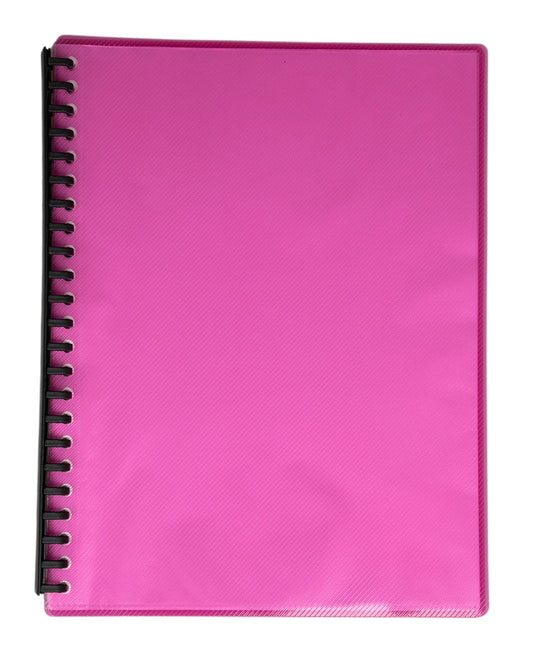 DISPLAY BOOK GNS A4 REFILLABLE GLOSS PINK 20P   G53943