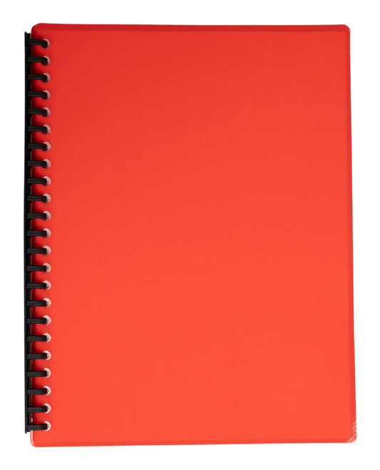 DISPLAY BOOK GNS A4 REFILLABLE GLOSS RED 20P   G53945