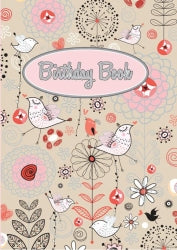 BOOK BIRTHDAY OZCORP 100X150MM PINK BIRDS   G54182