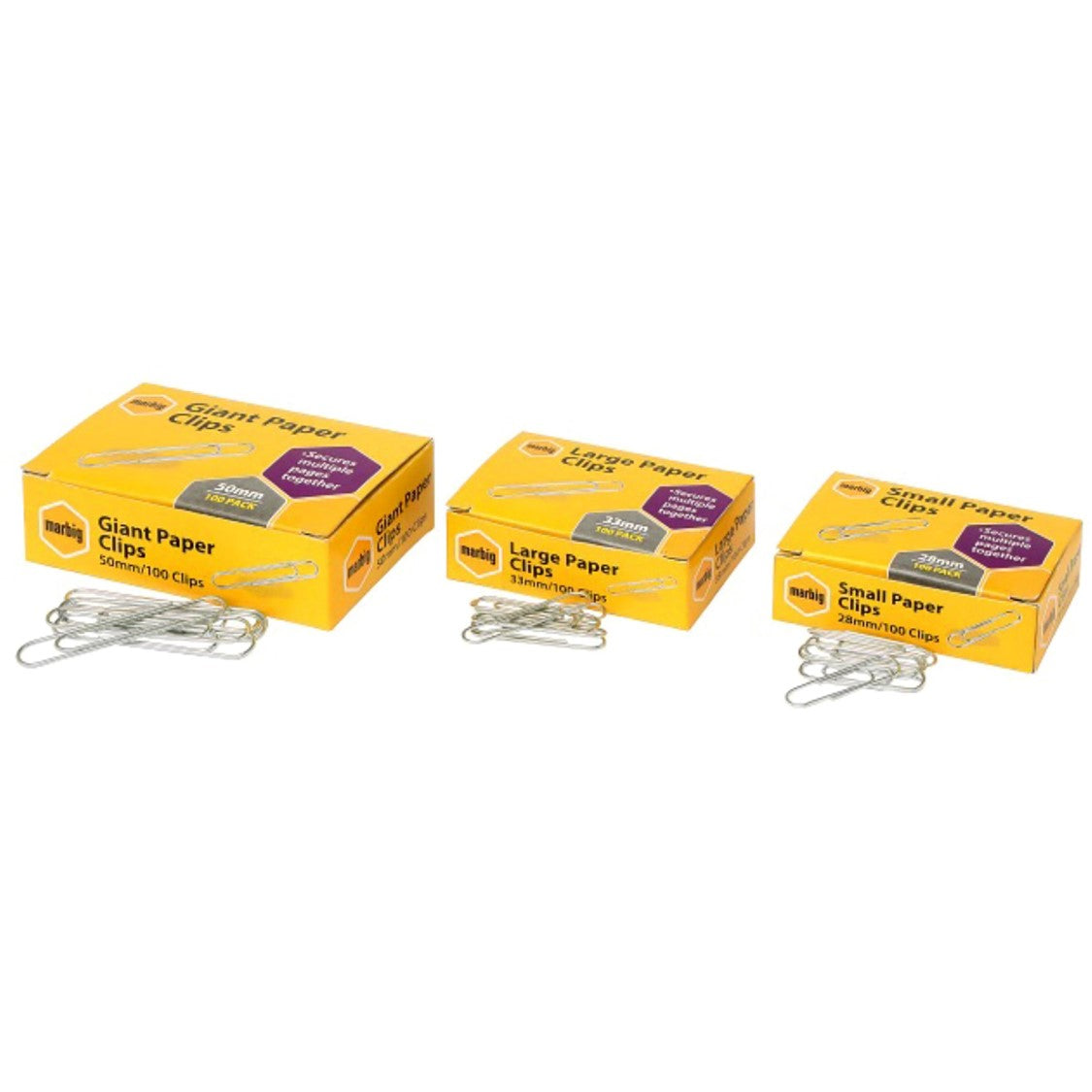 PAPER CLIP MARBIG 50MM GIANT BX100   G57681