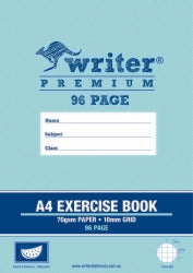 GRID BOOK WRITER PREMIUM A4 10MM GRID 96PG   G57738