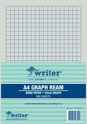 EXAM PAPER WRITER A4 10MM GRAPH PORTRAIT RULED 1 SIDE 500 SHT   G57783