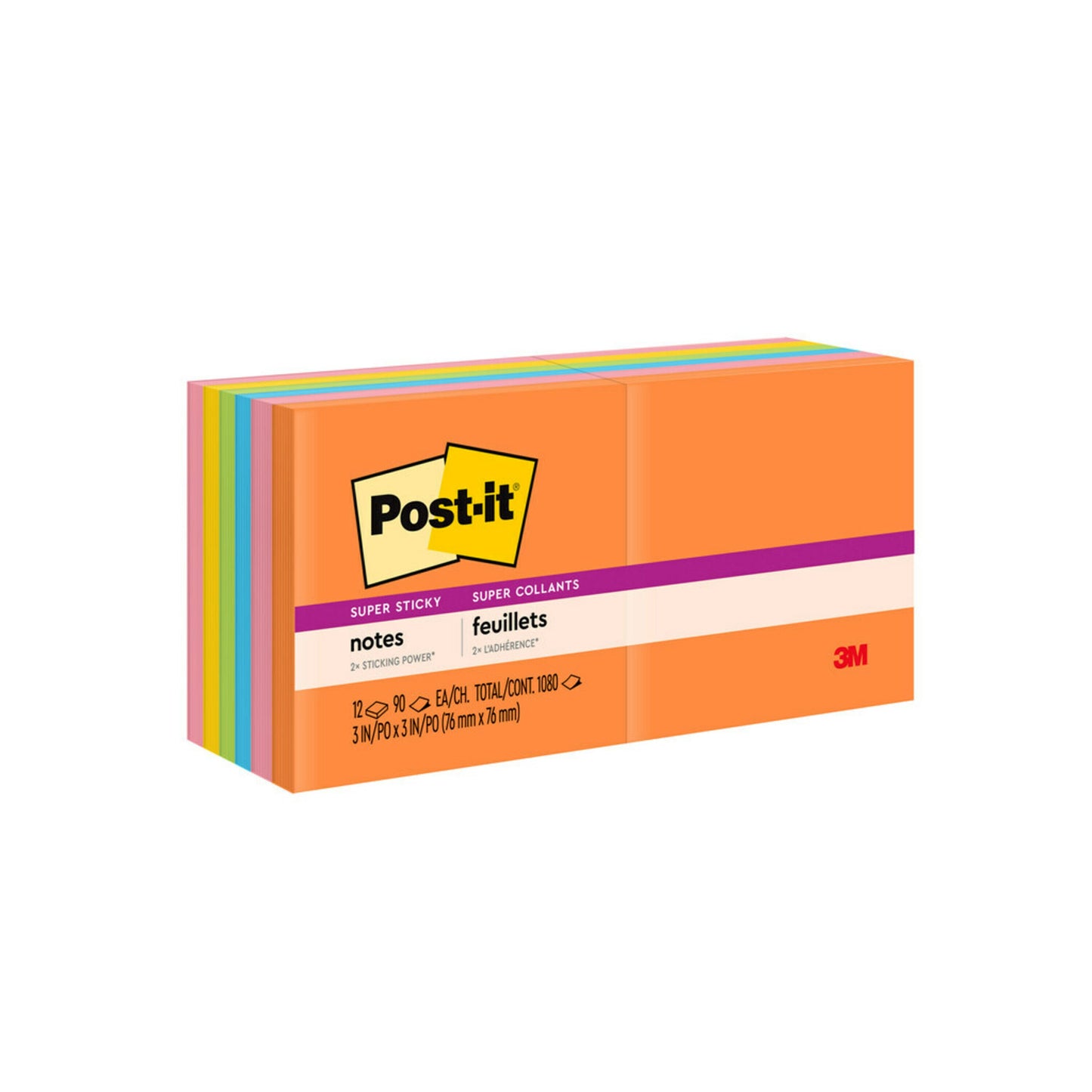 NOTES SUPER STICKY POST-IT 76X76MM 654-12SSUC RIO DE JANEIRO PK12   G58137