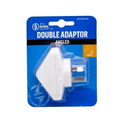 DOUBLE ADAPTOR THE BRUTE POWER CO. ANGLED WHITE   G58196