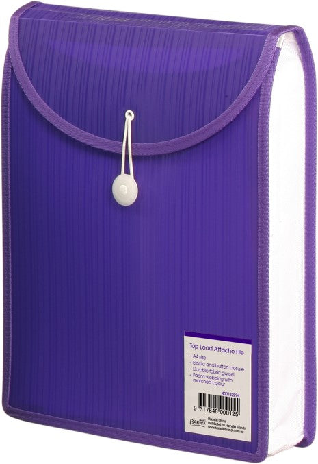 FILE ATTACHE BANTEX A4 TOP OPENING VIOLET   G58235