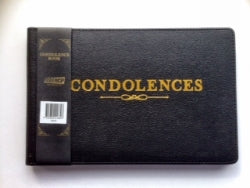 CONDOLENCE BOOK OZCORP BLACK 64 SHEETS   G58410