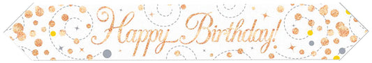BANNER ALPEN 2.7M HAPPY BIRTHDAY SPARKLING FIZZ ROSE GOLD   G58448