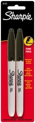 MARKER SHARPIE PERMANENT FINE BLACK PK2   G59070