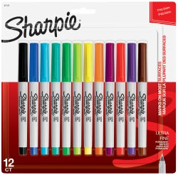 MARKER PERMANENT SHARPIE ULTRA FINE ASST PK12   G59071