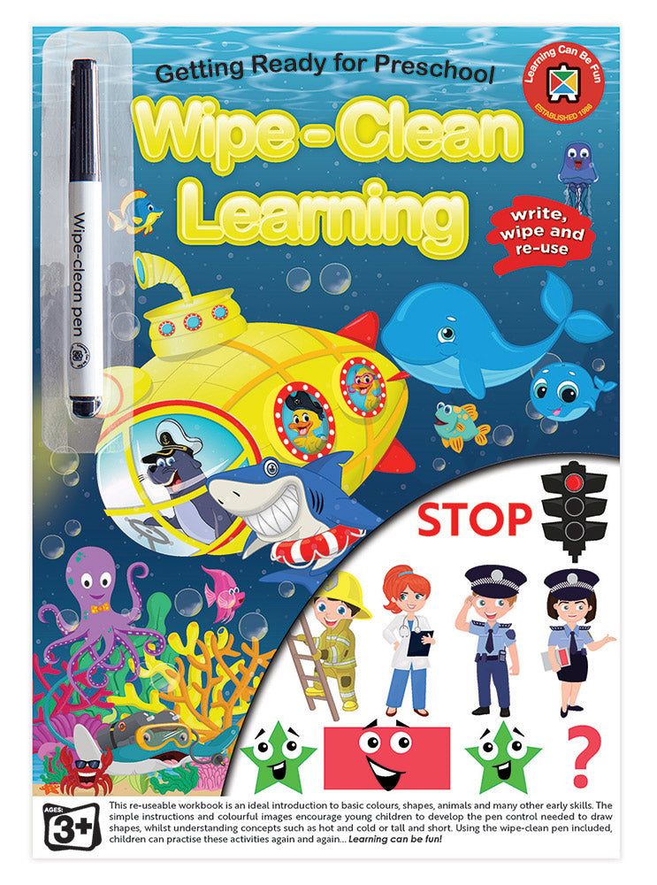 BOOK LCBF WIPE-CLEAN LEARNING GETTING READY FOR PRE-SCHOOL   G59325