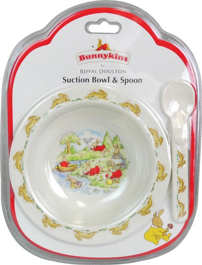 BABY GIFT BUNNYKINS SUCTION BOWL & SPOON RED   G59840