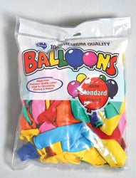 BALLOONS ALPEN 30CM ASST COLS PK100   G60001