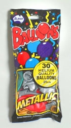 BALLOONS ALPEN METALLIC MIXED 30'S   G60196