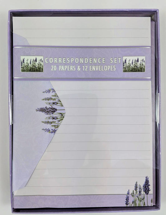 CORRESPONDENCE SET OZCORP LAVENDER 20SHT 12ENV   G60318