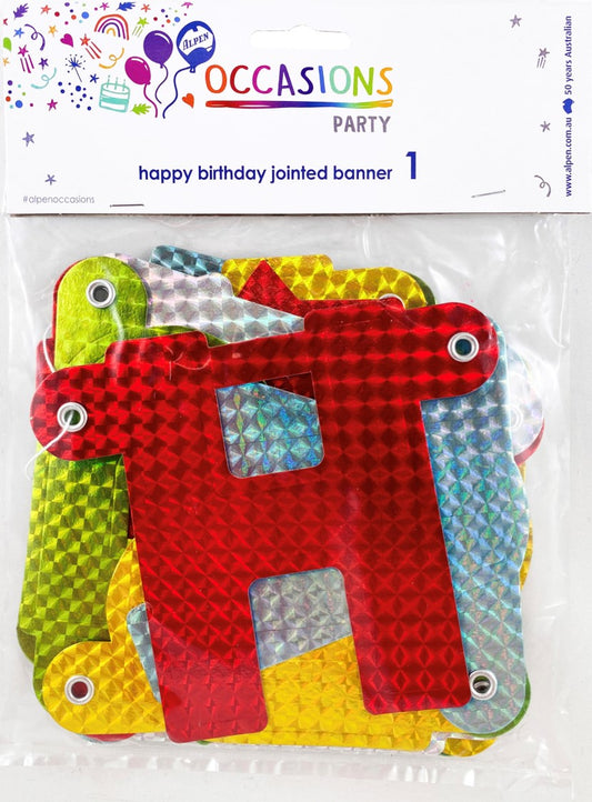 BANNER ALPEN JOINTED HAPPY BIRTHDAY   G61029