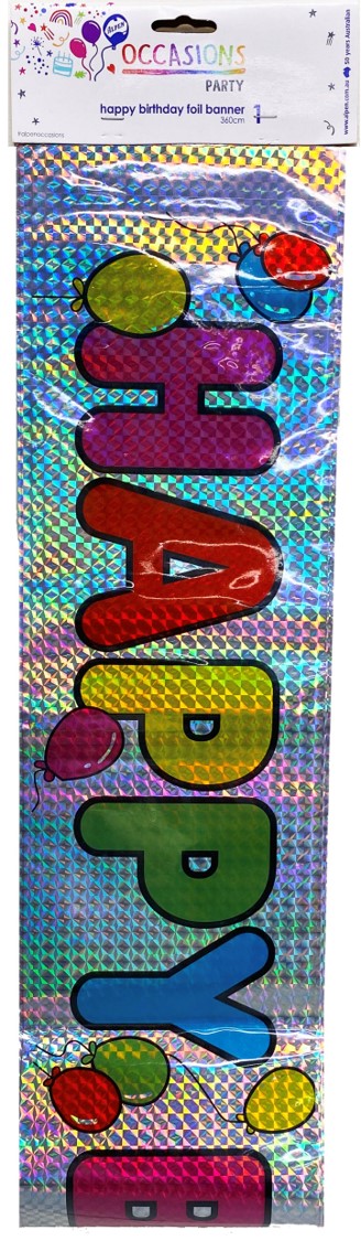 BANNER ALPEN FOIL HAPPY BIRTHDAY   G61031