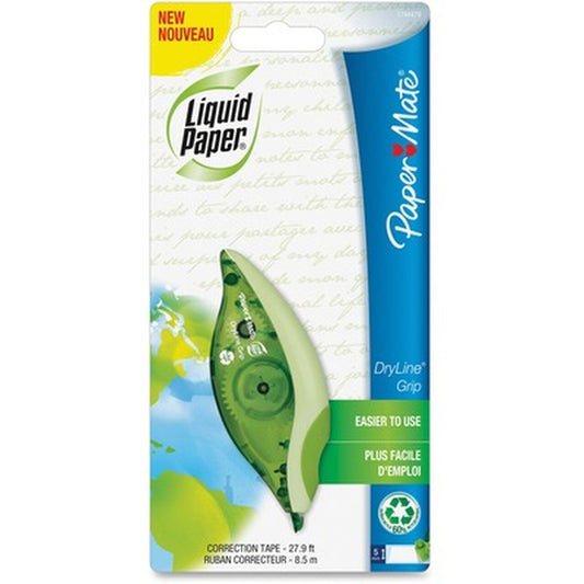 CORRECTION TAPE LIQUID PAPER RECYCLED DRYLINE GRIP WHITE PK6   G61223