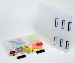 FILING CASE MARBIG A4 CLEAR WITH ID LABELS   G61547