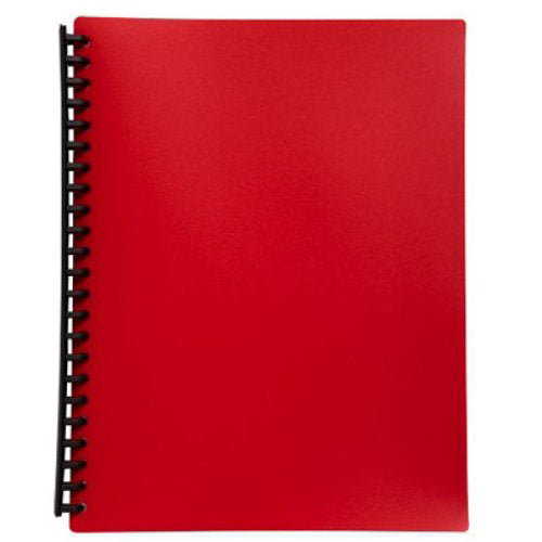 DISPLAY BOOK MARBIG A4 REFILLABLE RED 20P   G61610