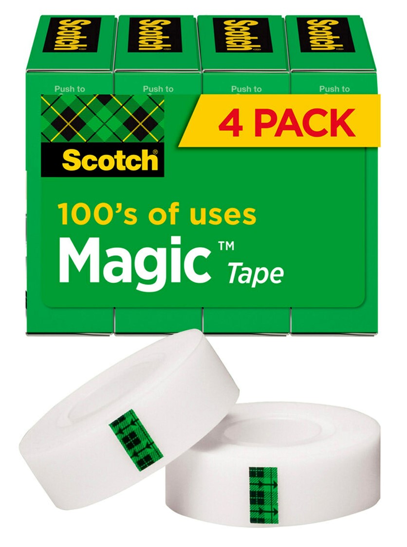 TAPE MAGIC SCOTCH 810 19MMX25M REFILL PK4   G61671