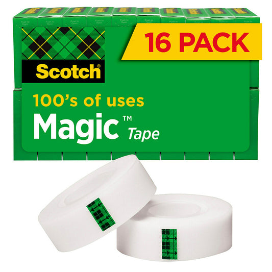 TAPE MAGIC SCOTCH 810 19MMX25M REFILL PK16   G61673