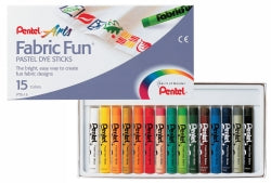 PASTEL PENTEL FABRIC FUN DYE STICK BX15   G64448