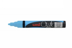 MARKER CHALK UNI 2.5MM BULLET TIP LIGHT BLUE   G64538