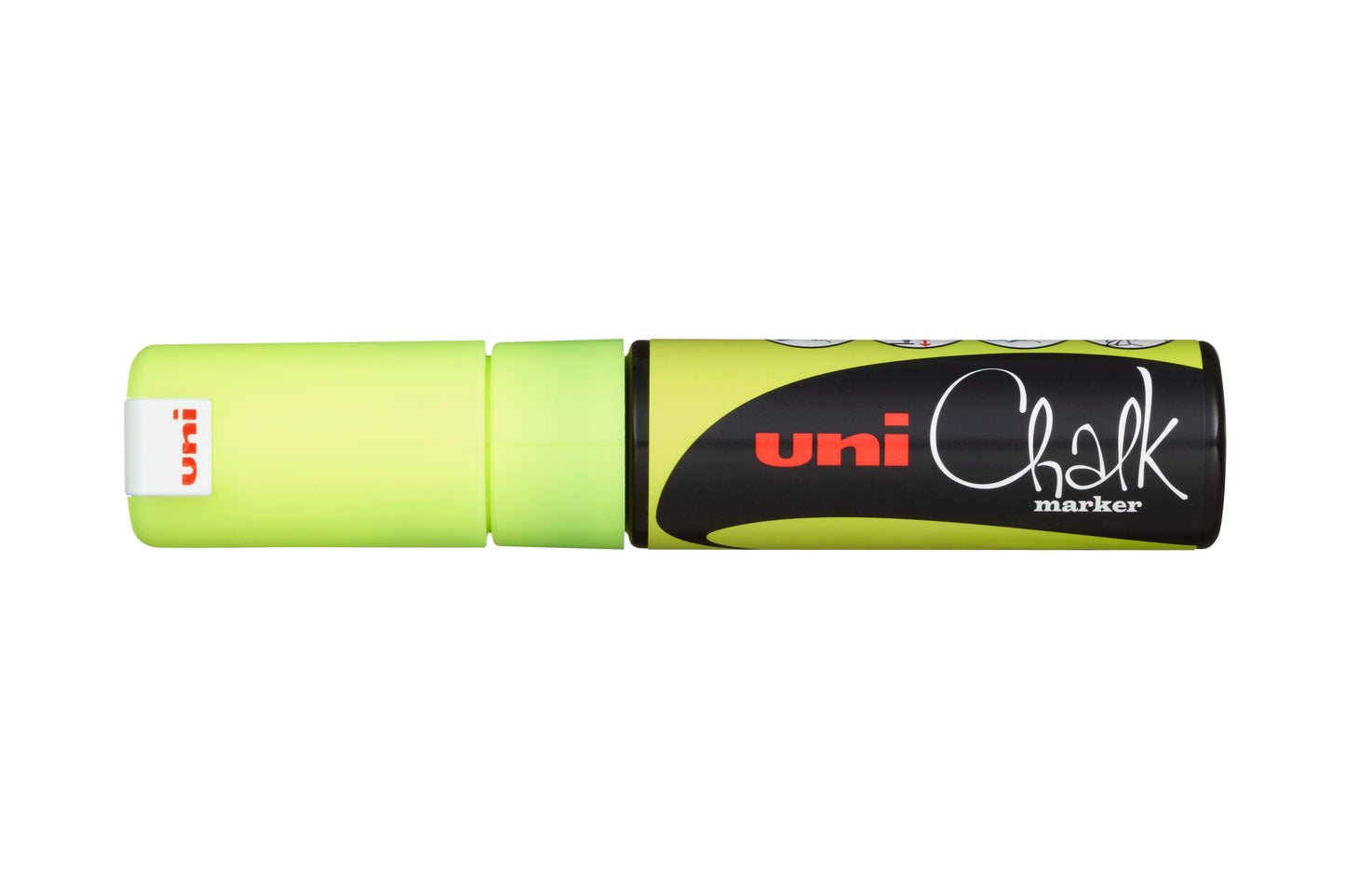 MARKER CHALK UNI 8MM CHISEL TIP FLUORO YELLOW   G64547E