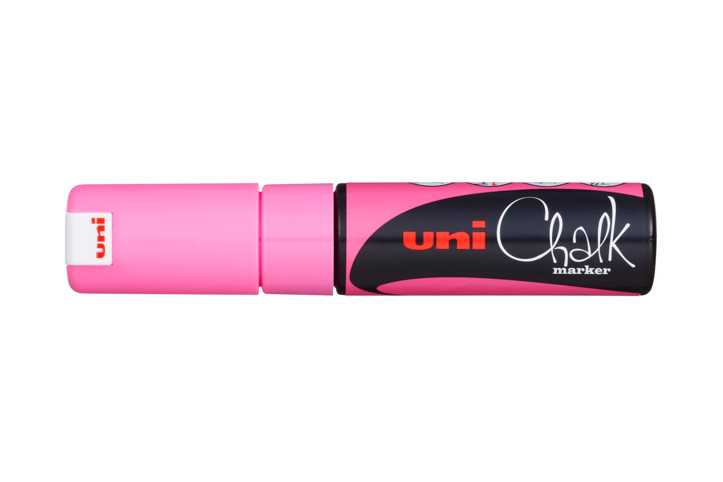 MARKER CHALK UNI 8MM CHISEL TIP FLUORO PINK   G64550E